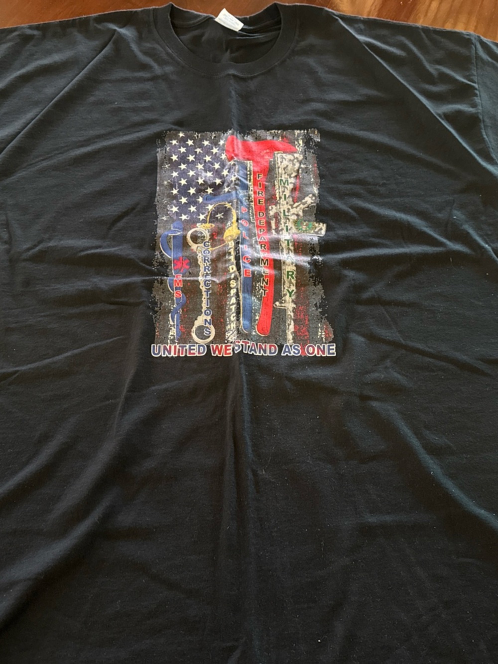 United We Stand Black Graphic Crewneck T-Shirt